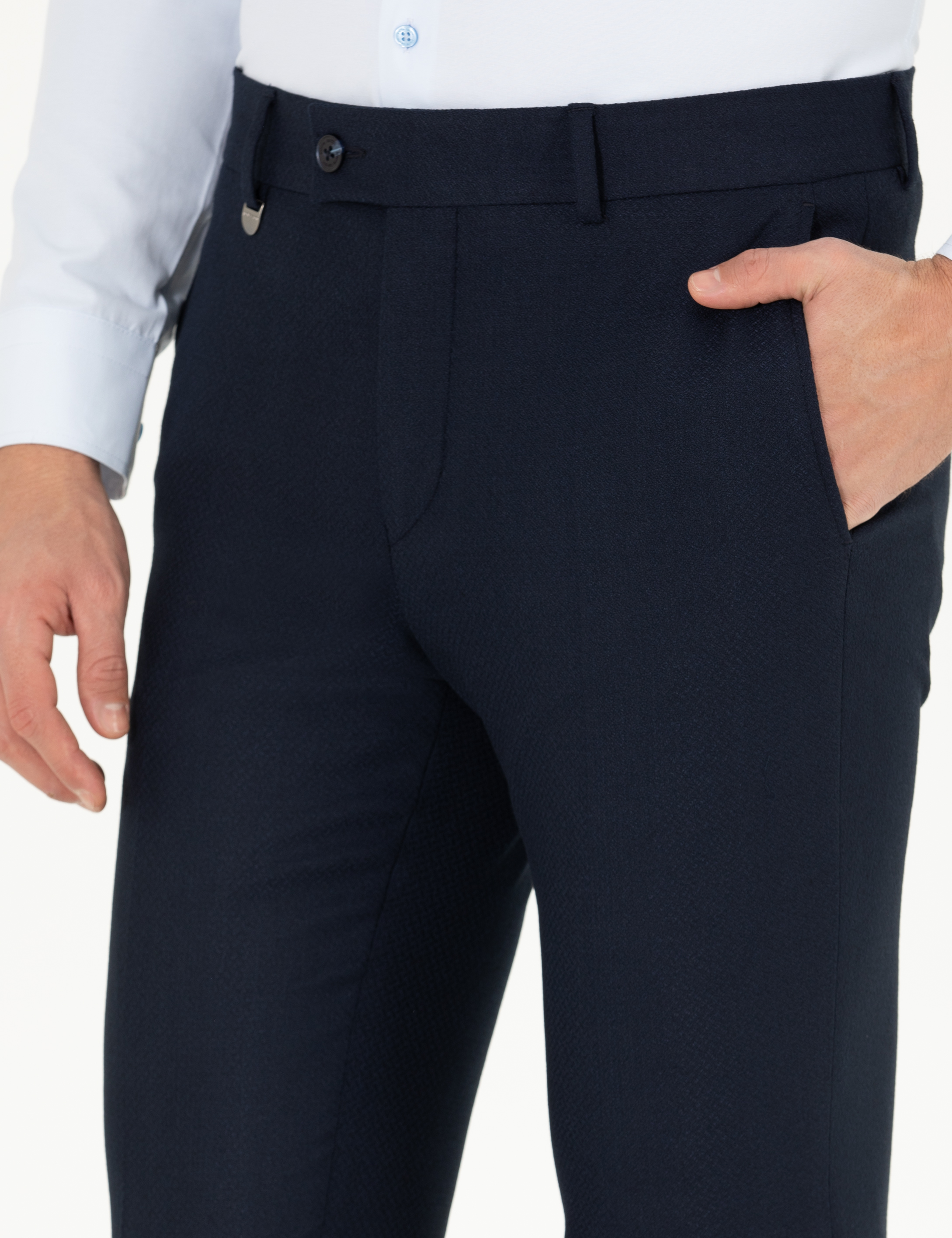Lacivert Slim Fit Kumaş Pantolon