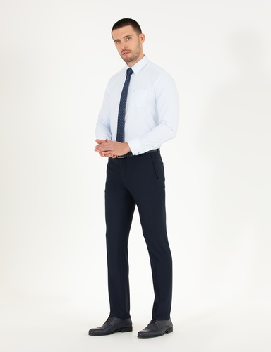 Lacivert Slim Fit Kumaş Pantolon