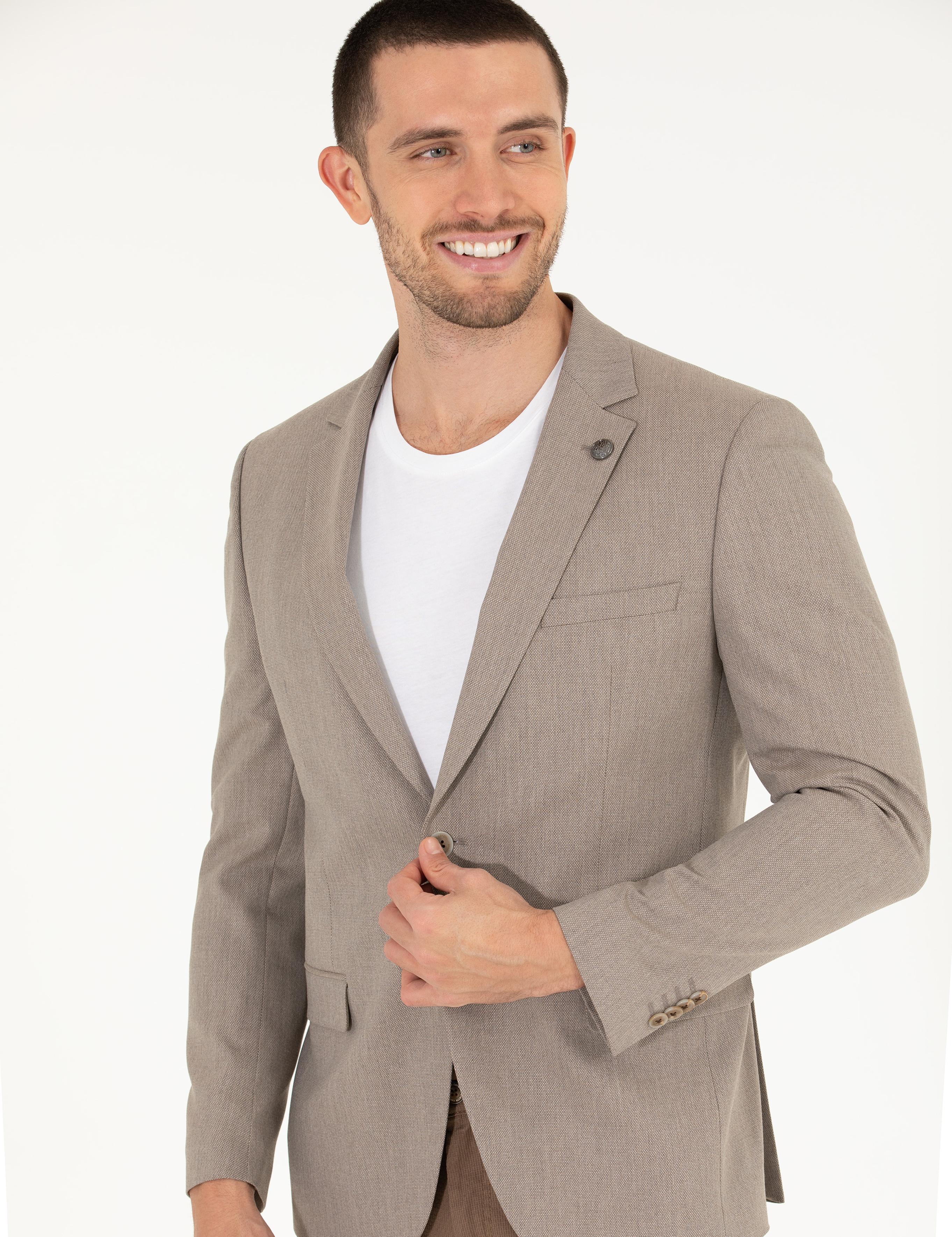 Açık Kahverengi Blazer Ceket