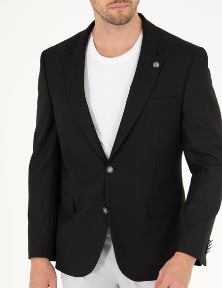 Siyah Slim Fit Blazer Ceket - 50275546020