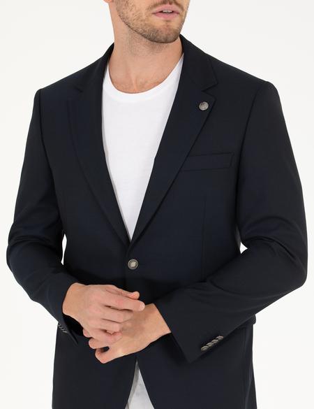 Lacivert Slim Fit Blazer Ceket - 50275546056