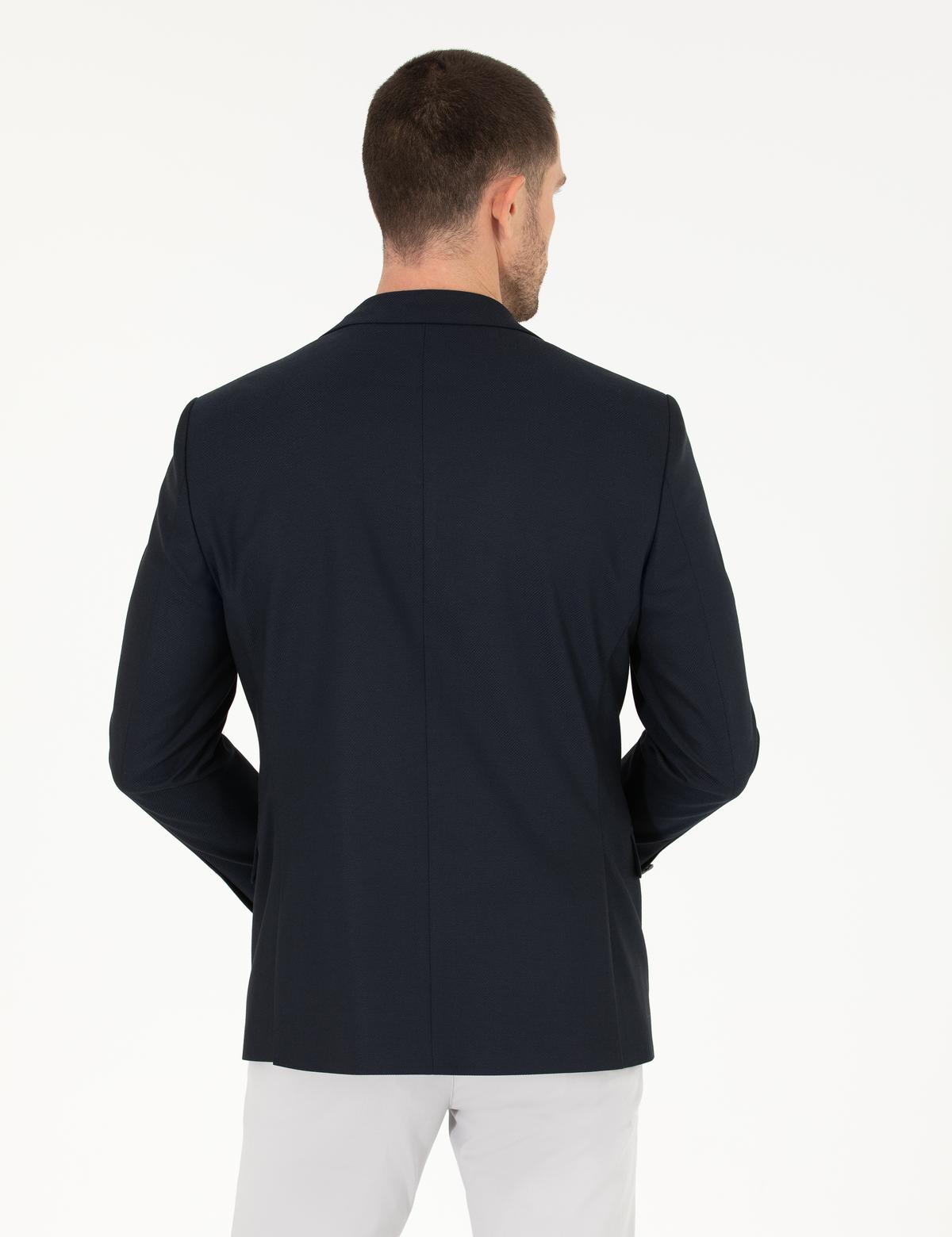Lacivert Slim Fit Blazer Ceket - 50275546056