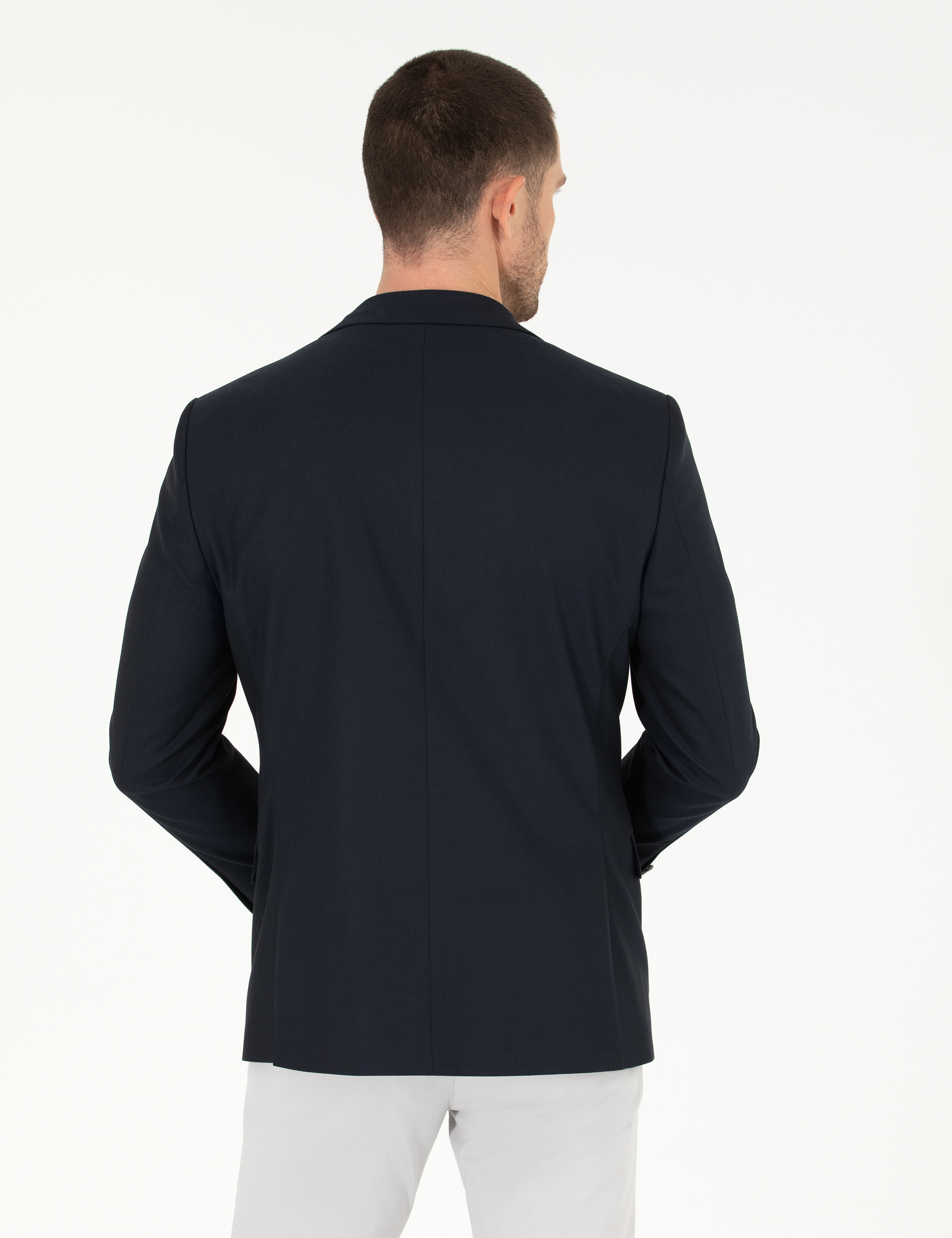 Lacivert Slim Fit Blazer Ceket - Image 5