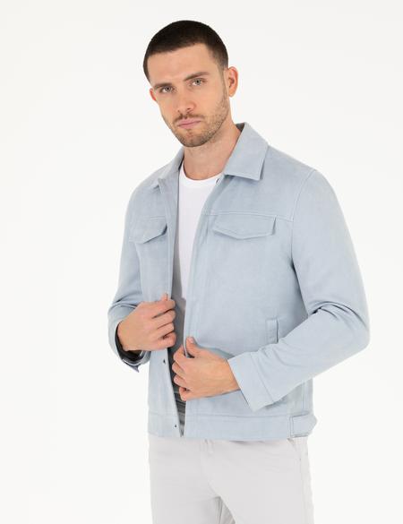 Mavi Suni Deri Ceket - 50275817010