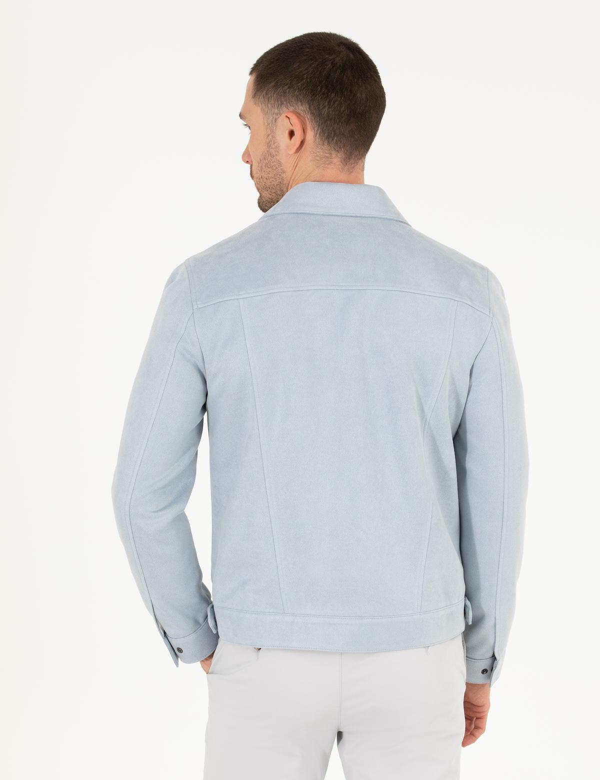 Mavi Suni Deri Ceket - 50275817010