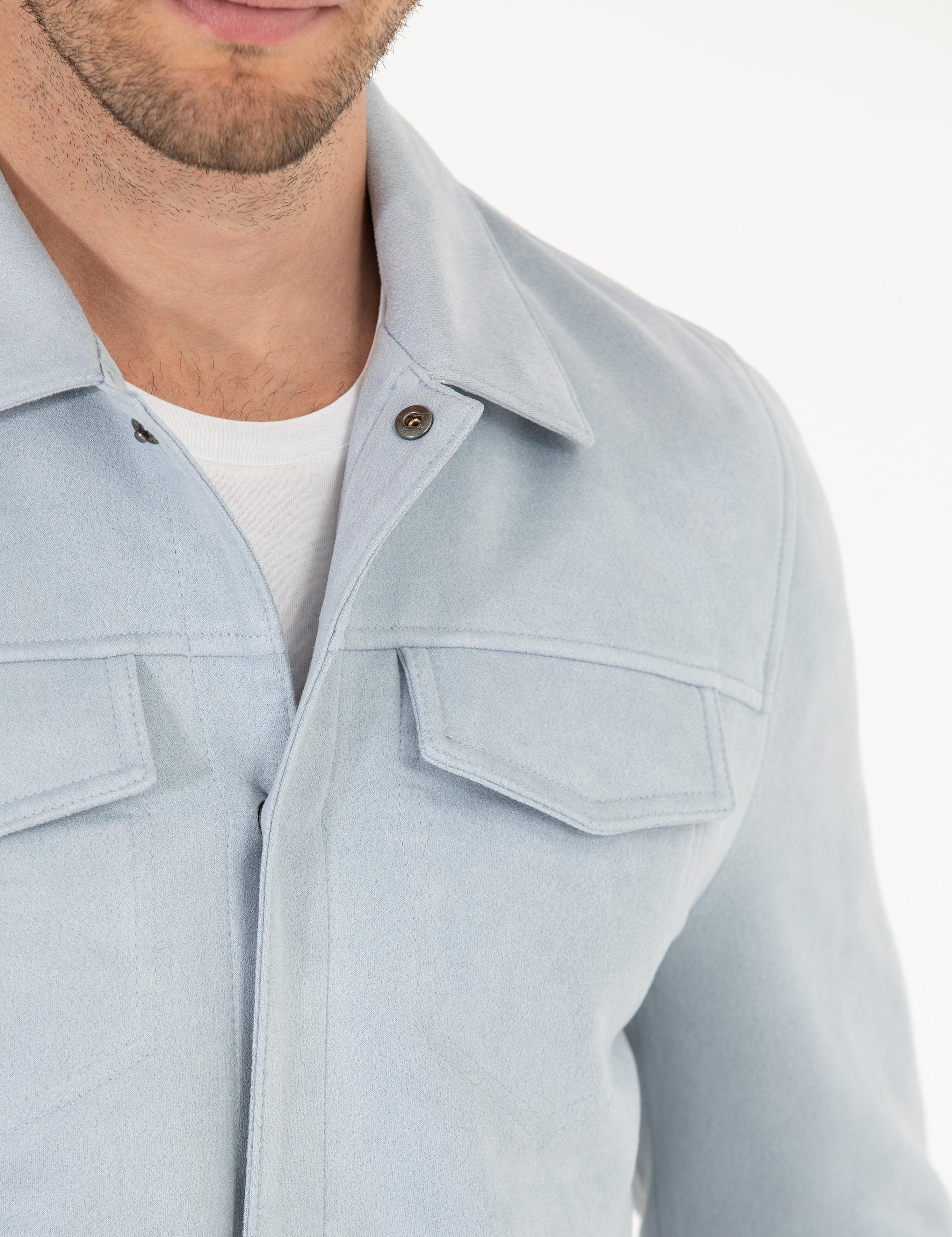 Mavi Suni Deri Ceket