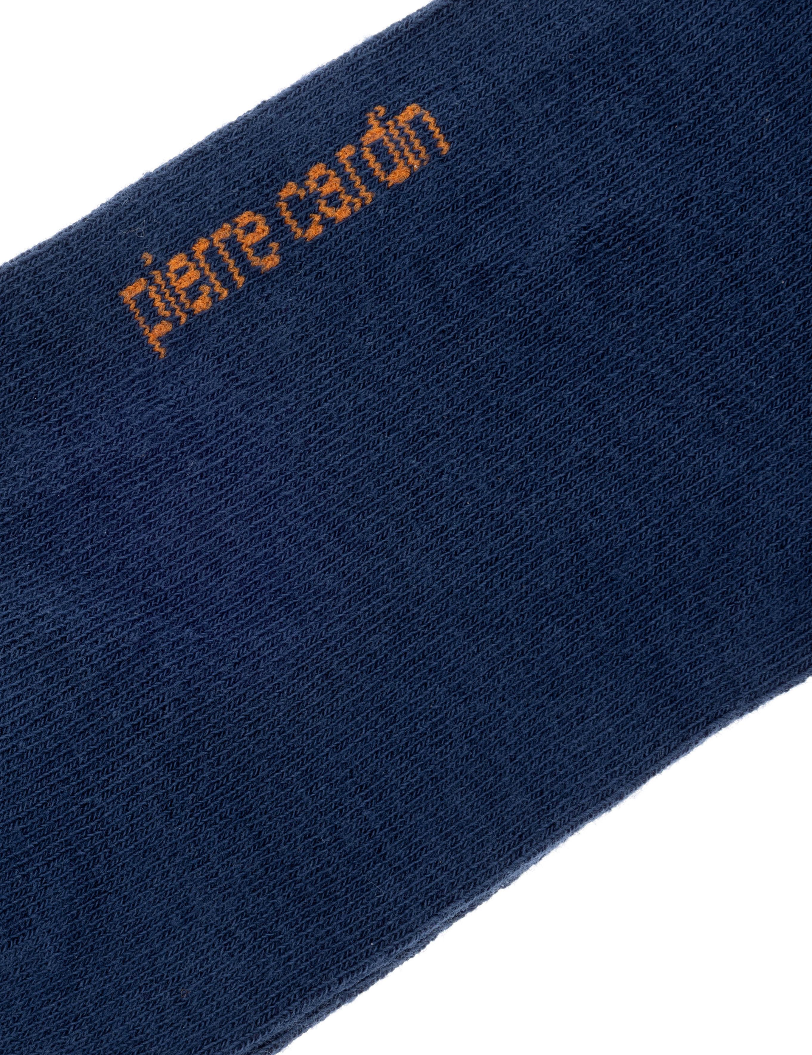 Erkek Pamuk Karışımlı Lacivert Patik Desenli Çorap