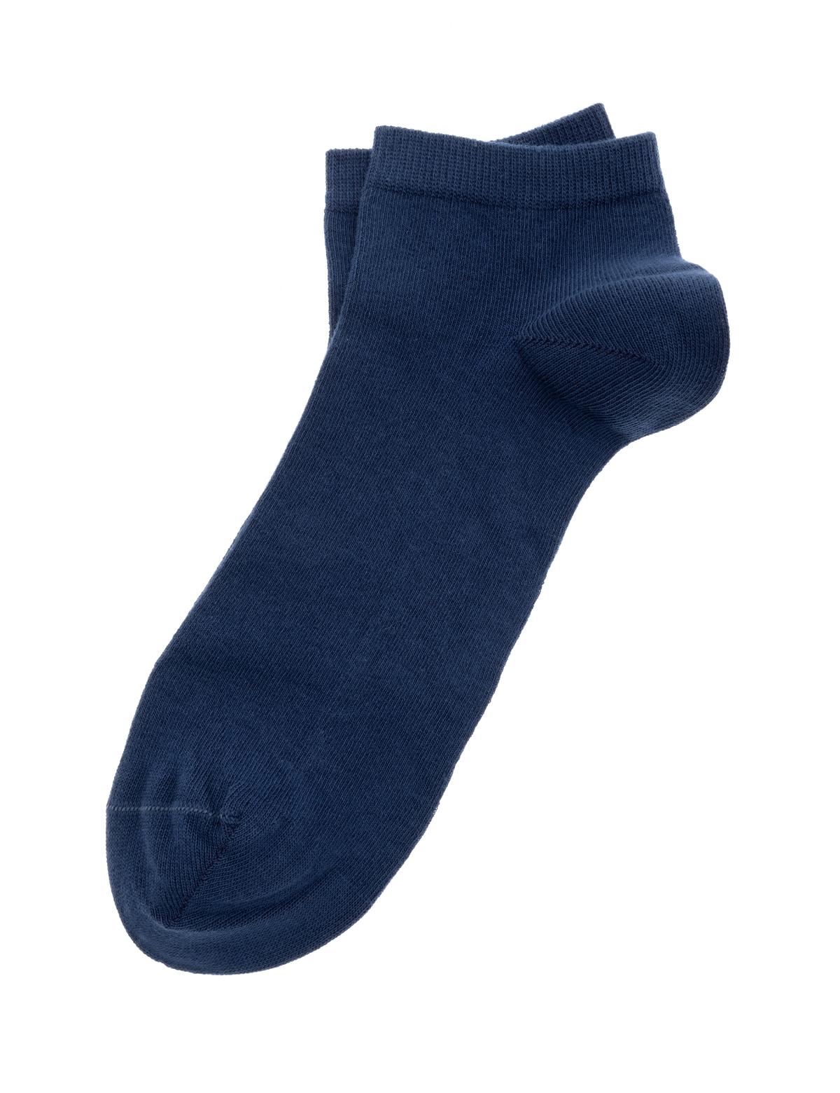 Erkek Pamuk Karışımlı Lacivert Patik Desenli Çorap - 50267636002