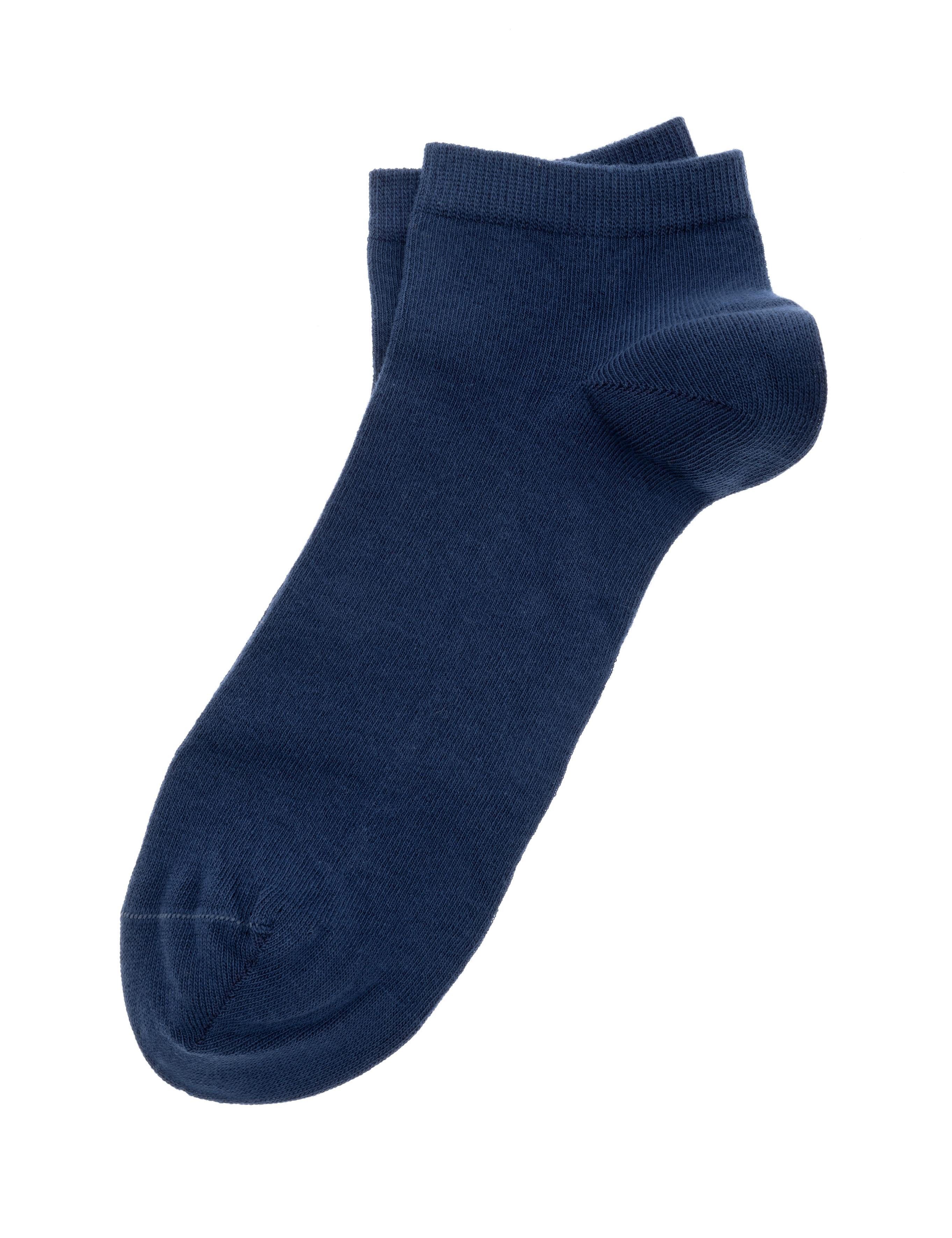 Erkek Pamuk Karışımlı Lacivert Patik Desenli Çorap