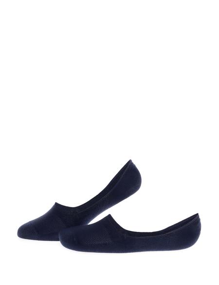 Erkek Pamuk Karışımlı Lacivert Babet Desenli Çorap - 50272778002