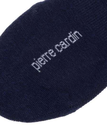 Erkek Pamuk Karışımlı Lacivert Babet Desenli Çorap - 50272778002