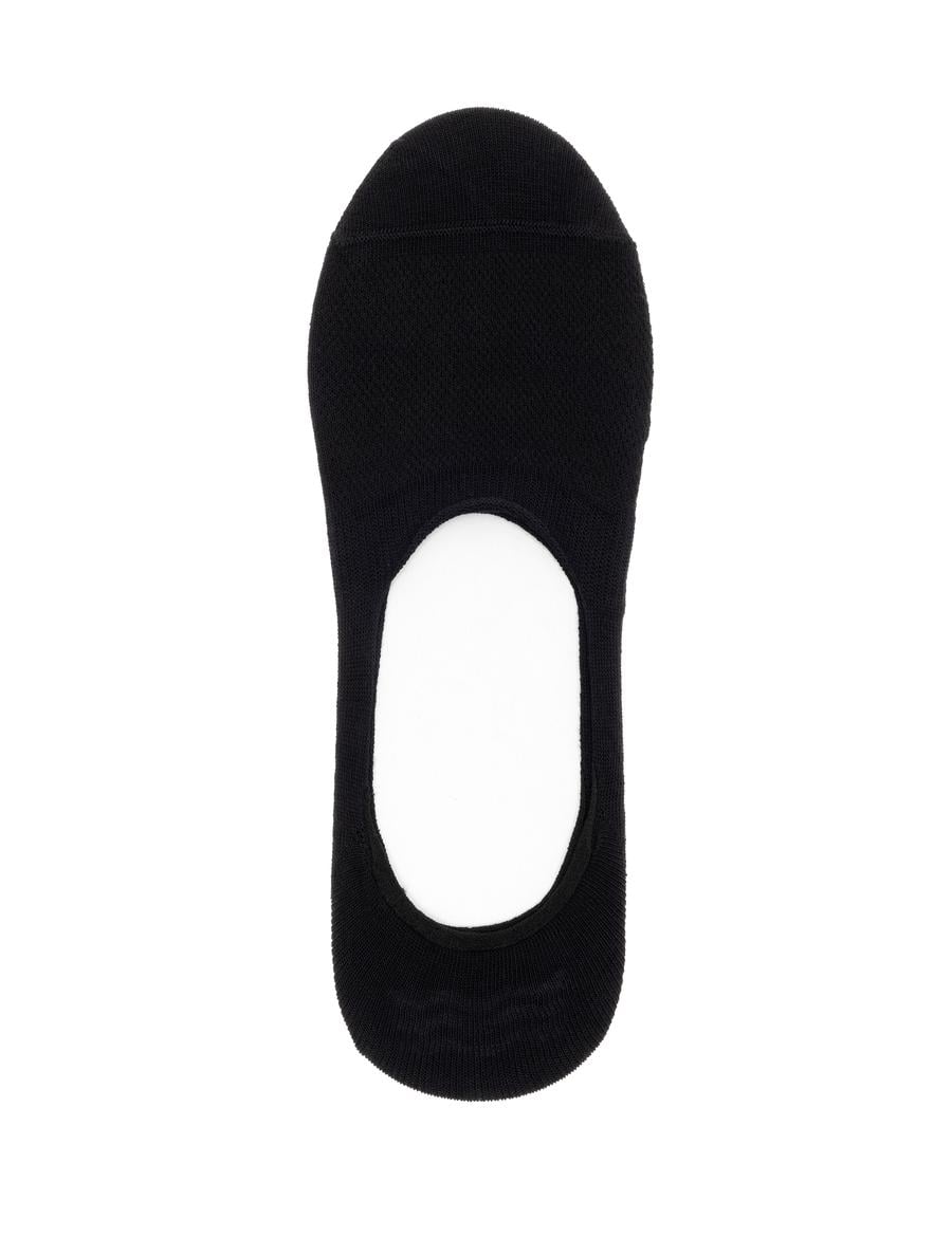 Erkek Pamuk Karışımlı Siyah Babet Desenli Çorap