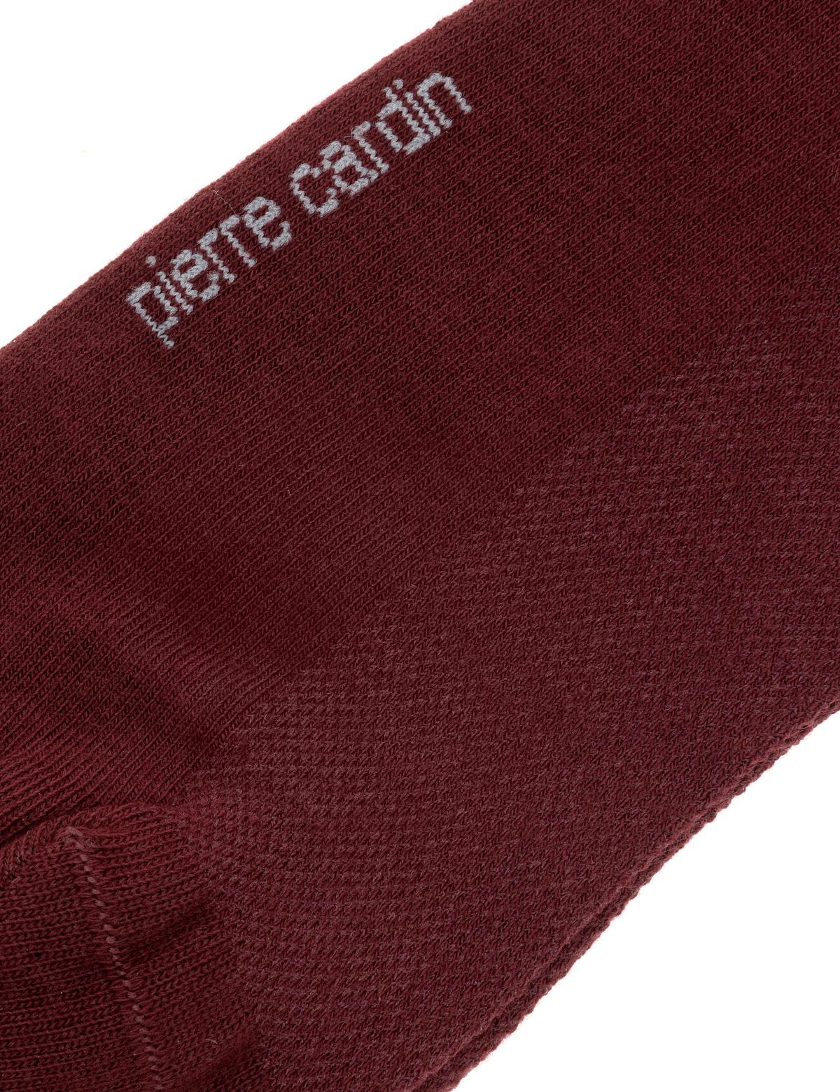 Erkek Pamuk Karışımlı Bordo Patik Basic Çorap - 50272779005