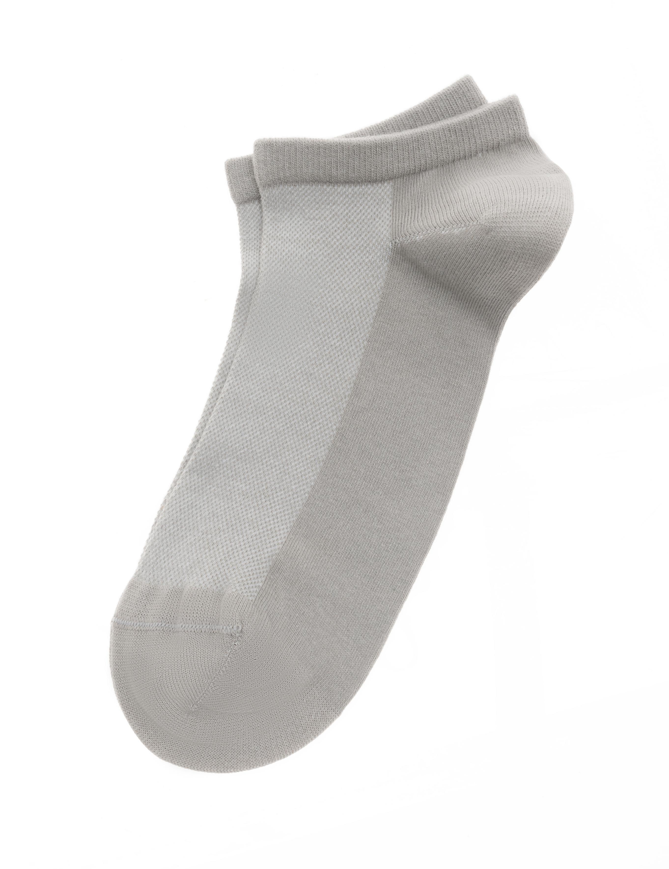 Erkek Pamuk Karışımlı Gri Patik Basic Çorap