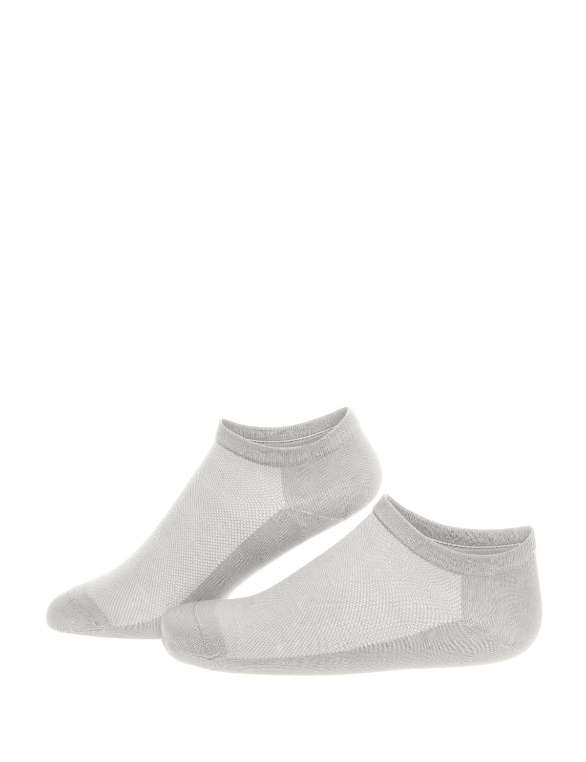 Erkek Pamuk Karışımlı Gri Patik Basic Çorap