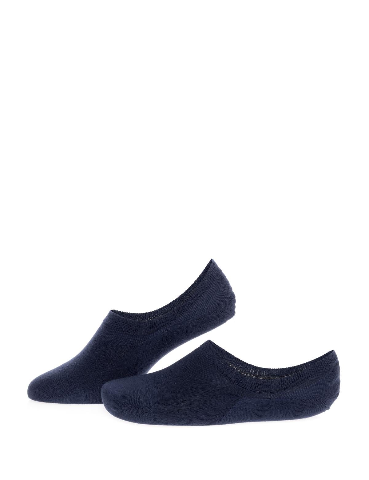 Erkek Lacivert Düz Patik Çorap