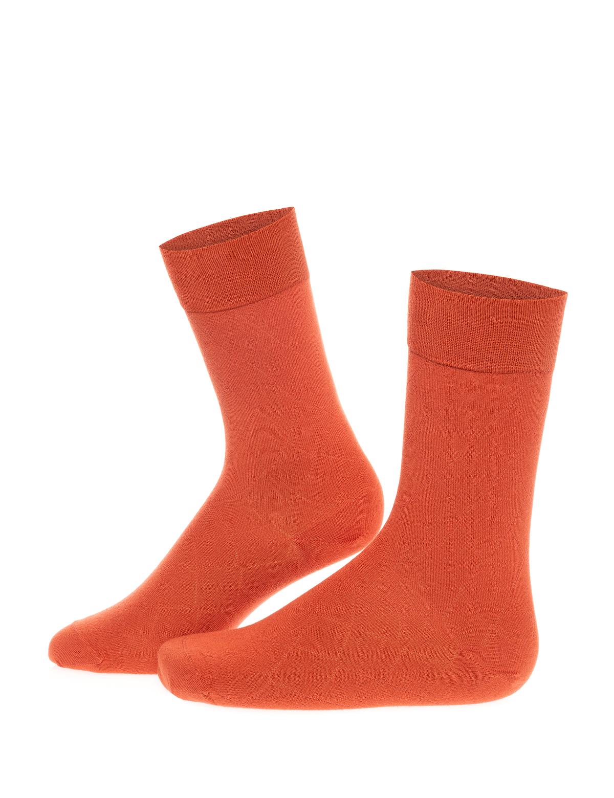 Erkek Bambu Karışımlı Kırmızı Soket Desenli Çorap