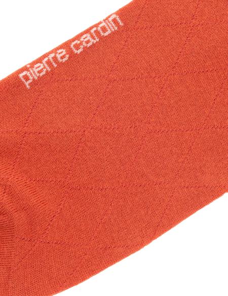 Erkek Bambu Karışımlı Kırmızı Soket Desenli Çorap - 50272794008