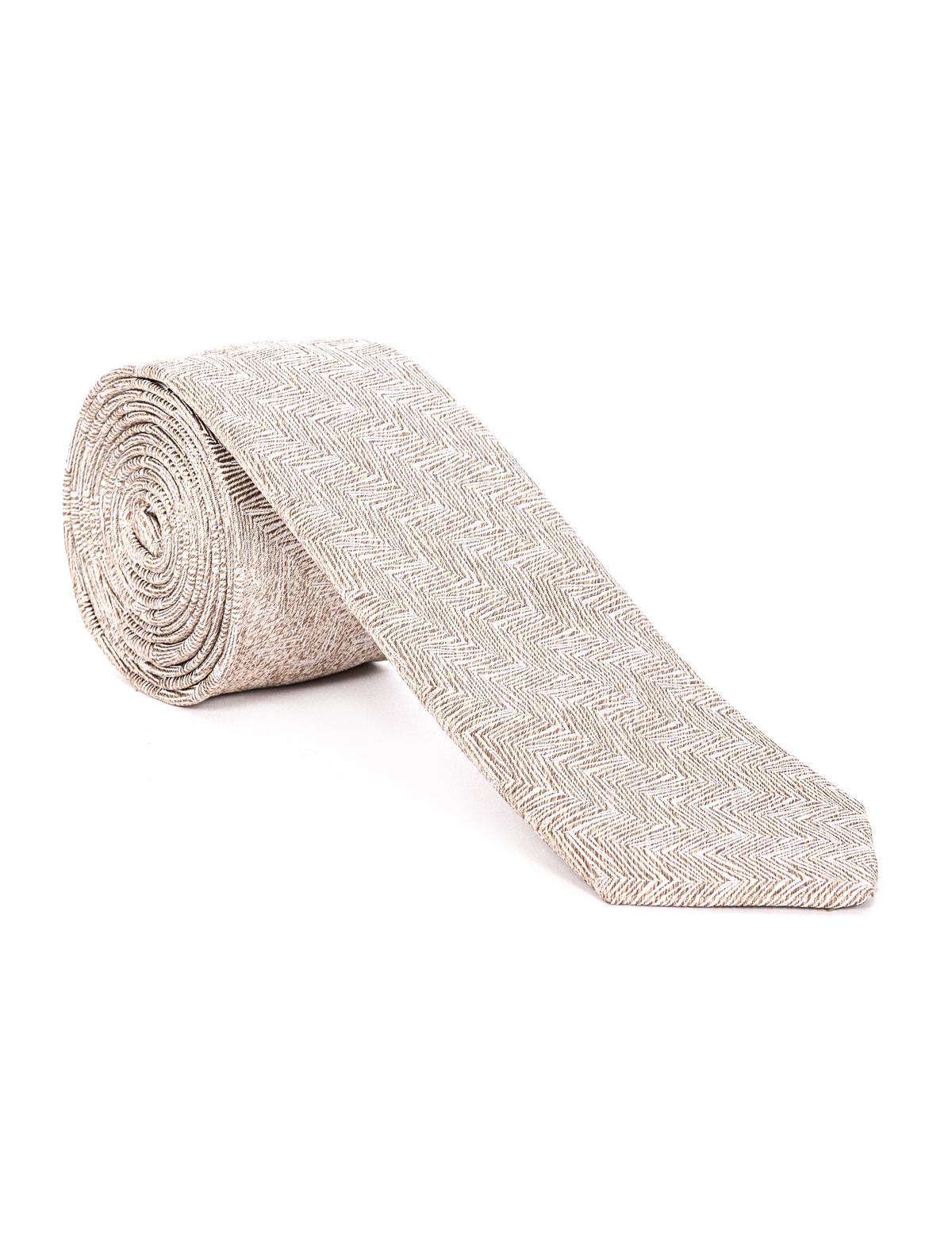 Ekru İpek Kravat - 50273271002