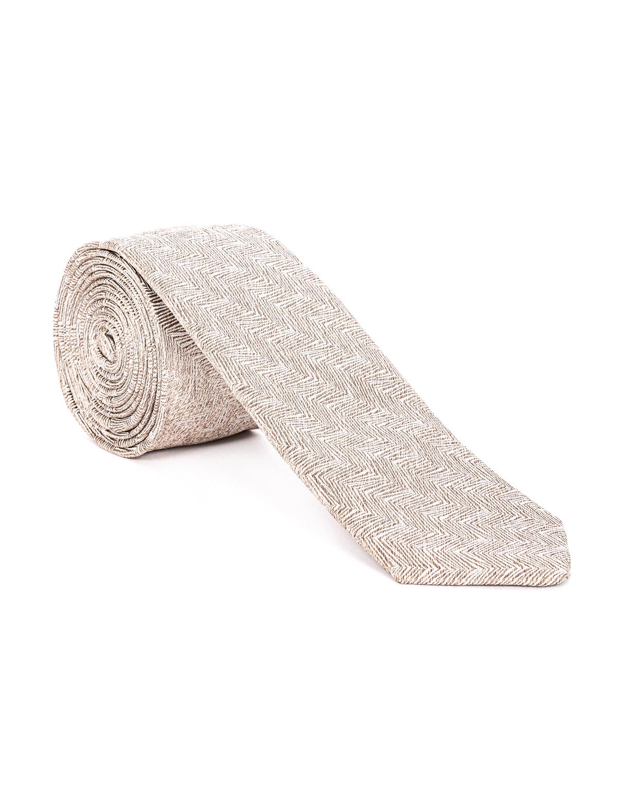 Ekru İpek Kravat - 50273271002