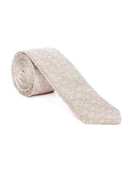 Ekru İpek Kravat - 50273271002