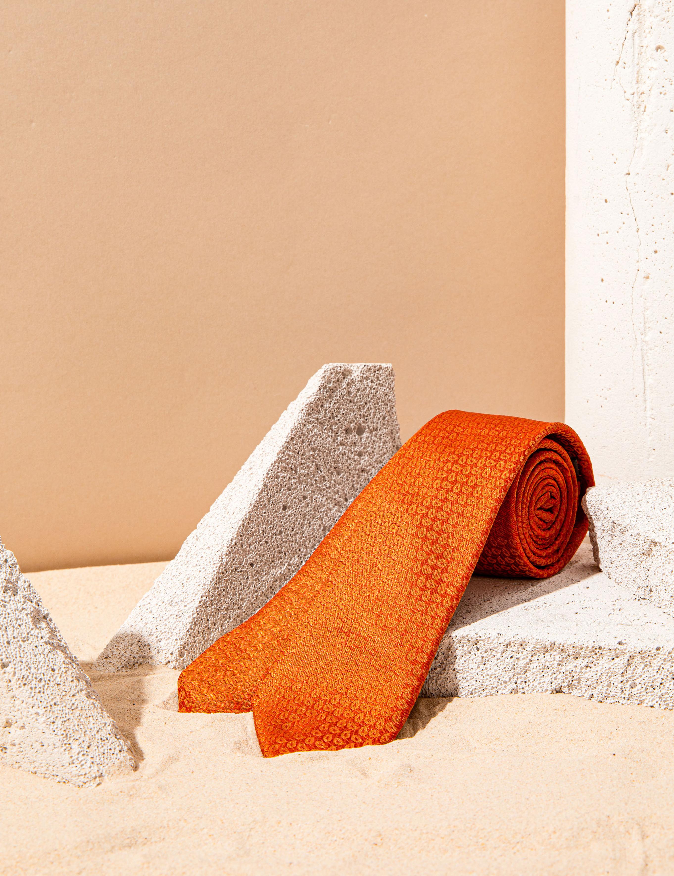 Turuncu İpek Kravat