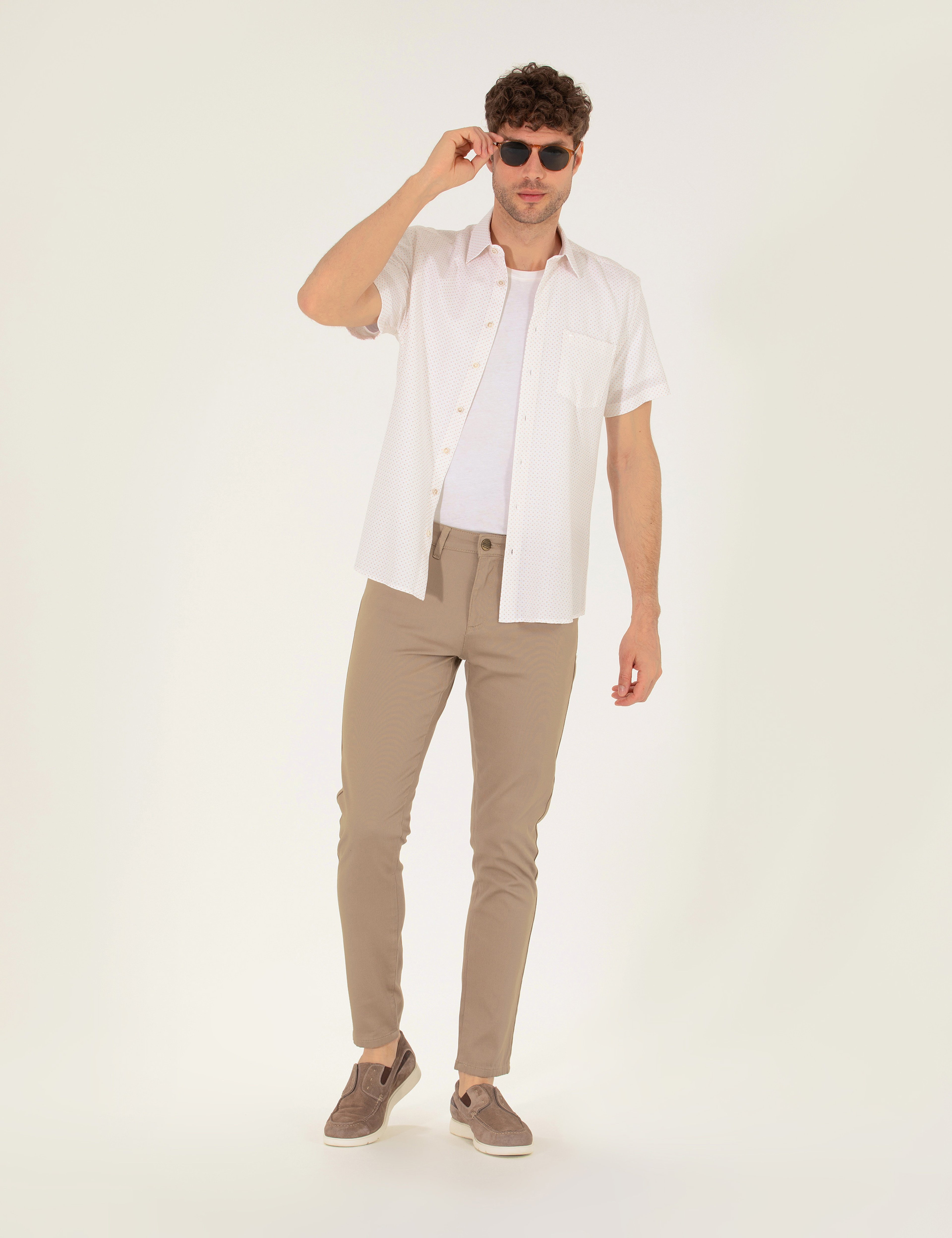 Turuncu Regular Fit Kısa Kollu Gömlek - Image 4