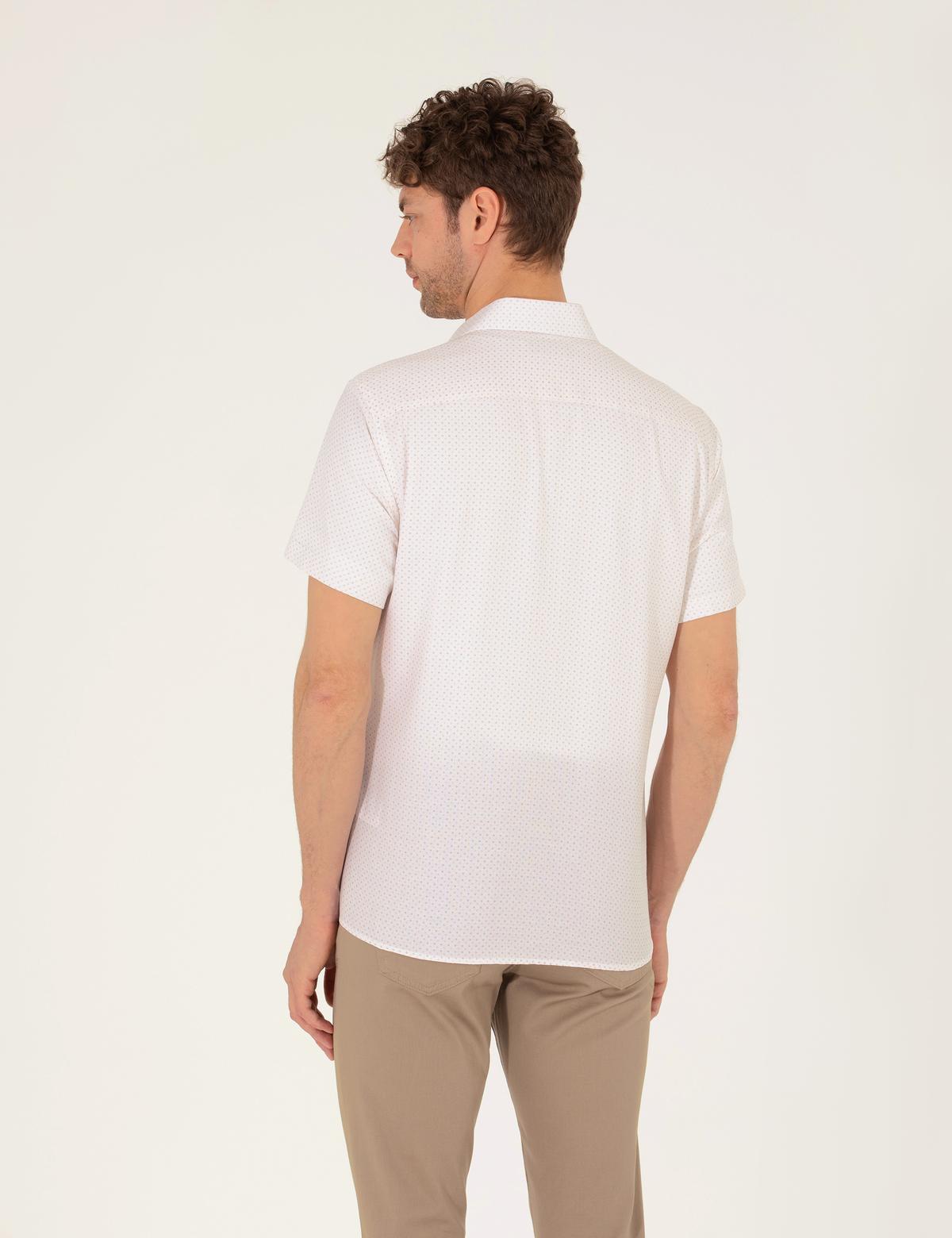 Turuncu Regular Fit Kısa Kollu Gömlek - 50255276028