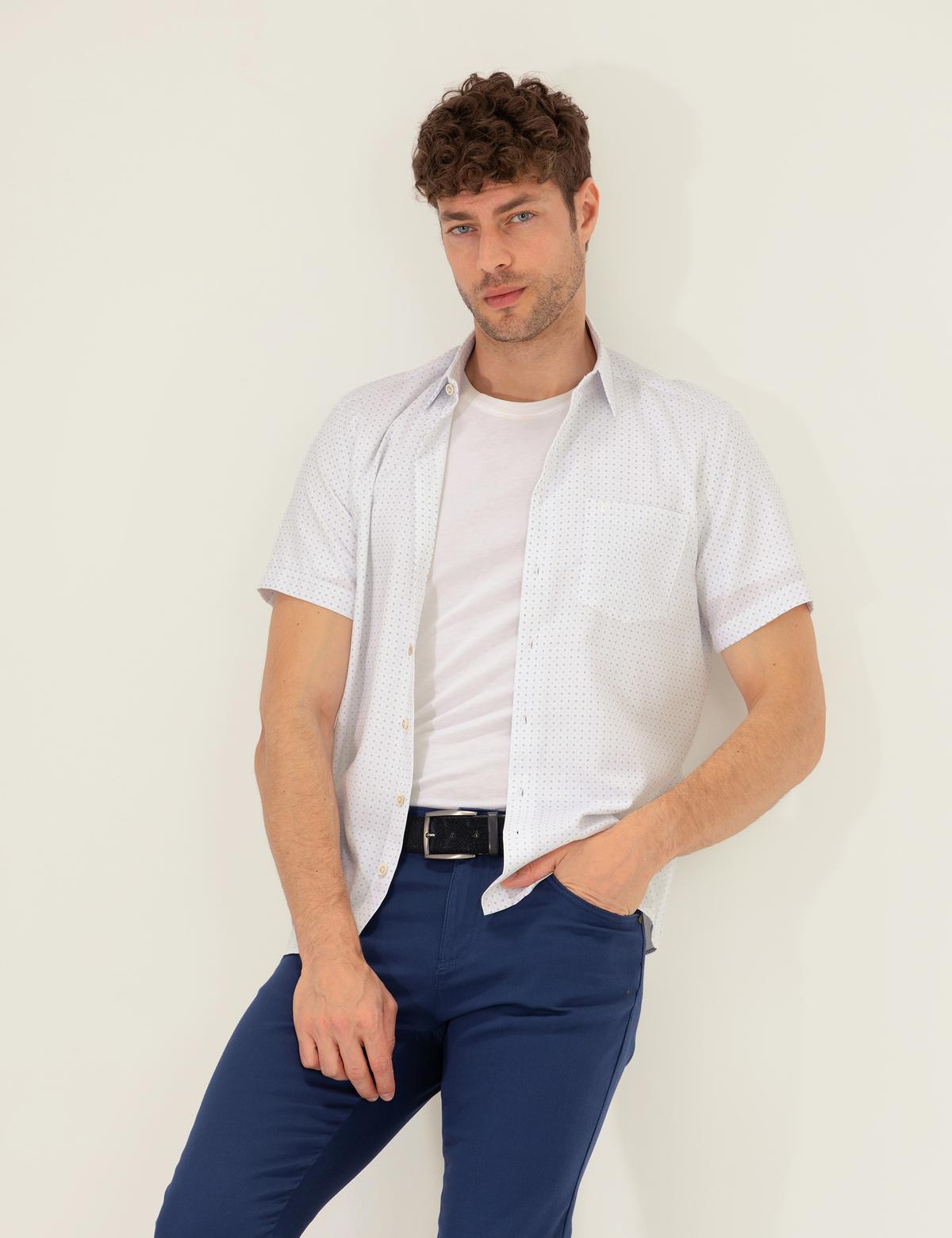 Mavi Regular Fit Kısa Kollu Gömlek