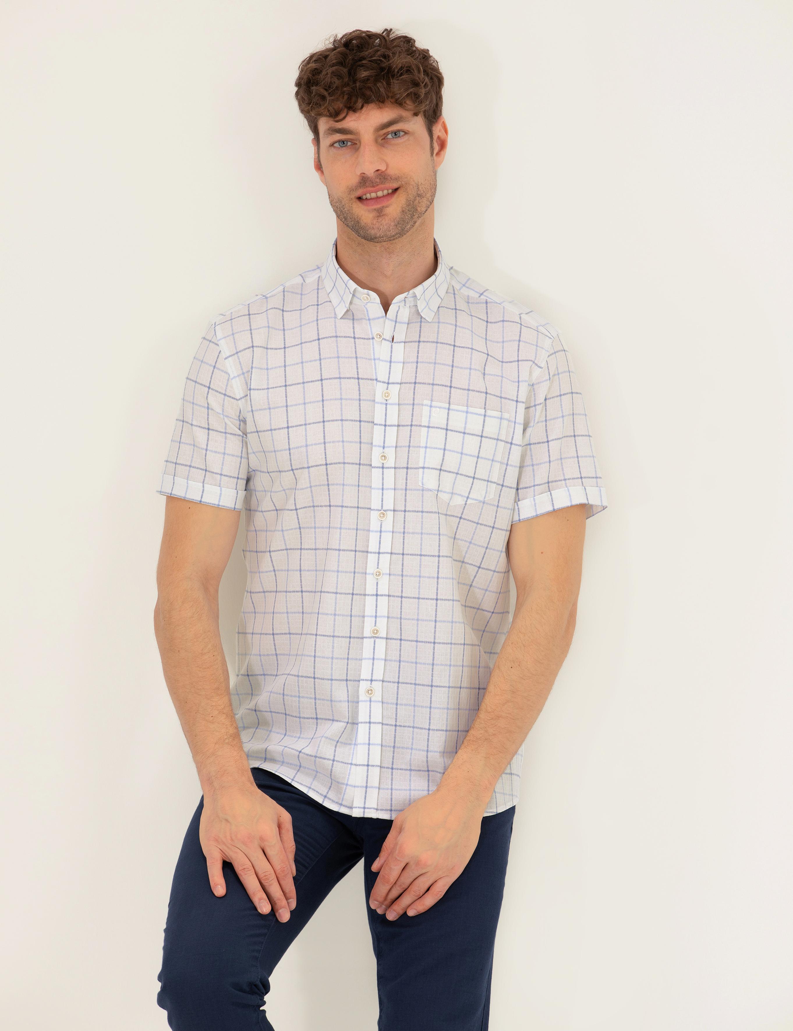 Açık Mavi Regular Fit Kısa Kollu Gömlek