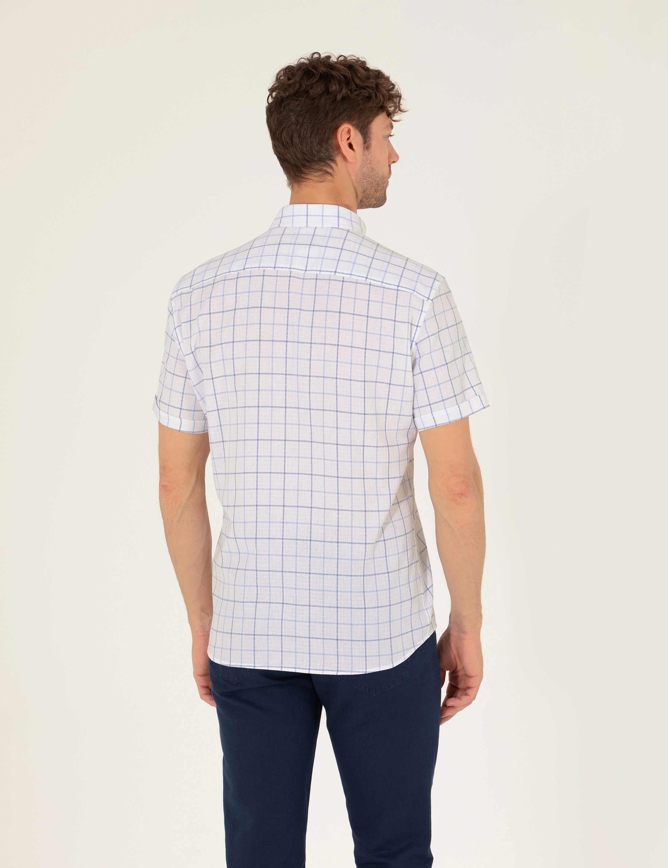 Pierre Cardin Açık Mavi Regular Fit Kısa Kollu Gömlek görsel 5