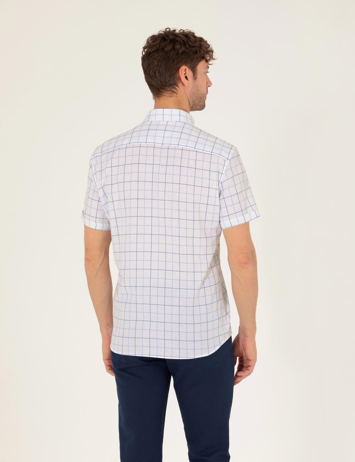 Açık Mavi Regular Fit Kısa Kollu Gömlek - 50269178016