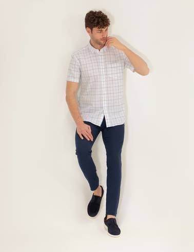 Açık Mavi Regular Fit Kısa Kollu Gömlek