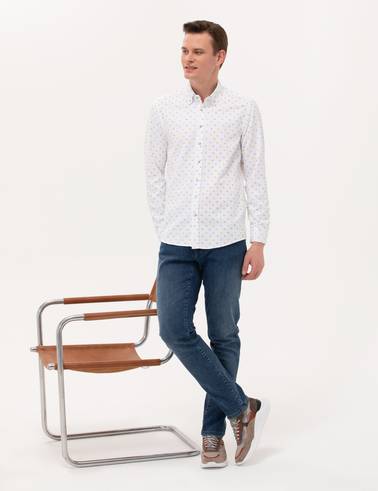 Açık Yeşil Slim Fit Uzun Kollu Gömlek