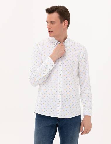 Açık Yeşil Slim Fit Uzun Kollu Gömlek