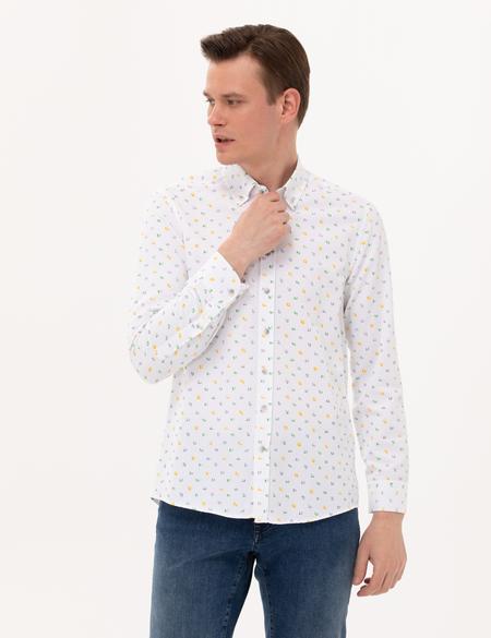 Açık Yeşil Slim Fit Uzun Kollu Gömlek - 50265077025