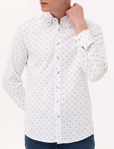 Açık Yeşil Slim Fit Uzun Kollu Gömlek