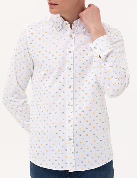 Açık Yeşil Slim Fit Uzun Kollu Gömlek - 50265077025