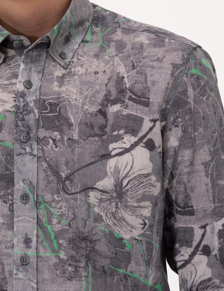 Gri Slim Fit Uzun Kollu Gömlek - 50266599033