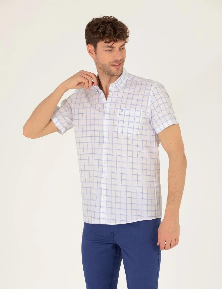 Mavi Regular Fit Kısa Kollu Gömlek