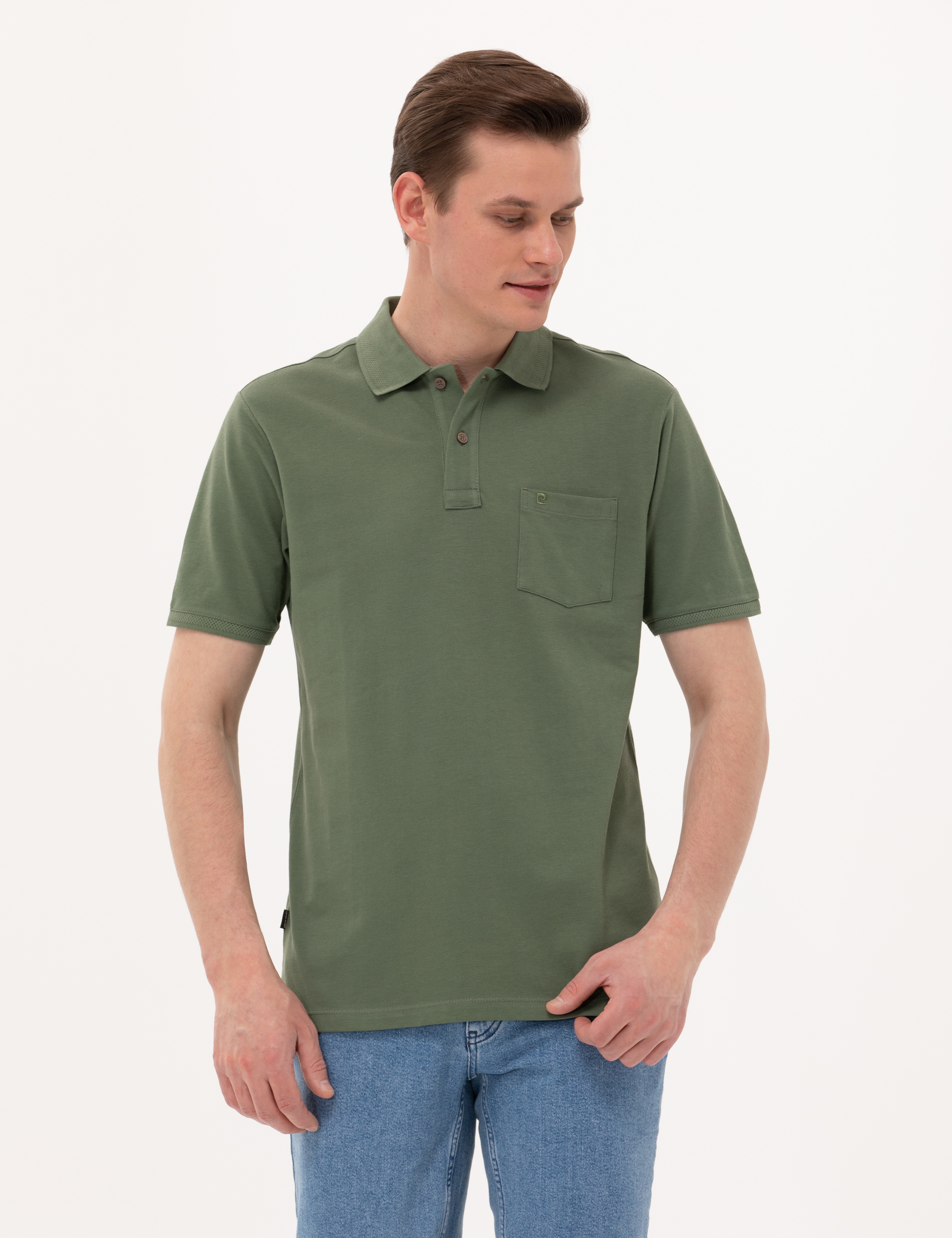 Haki Regular Fit Basic Tişört - Image 2