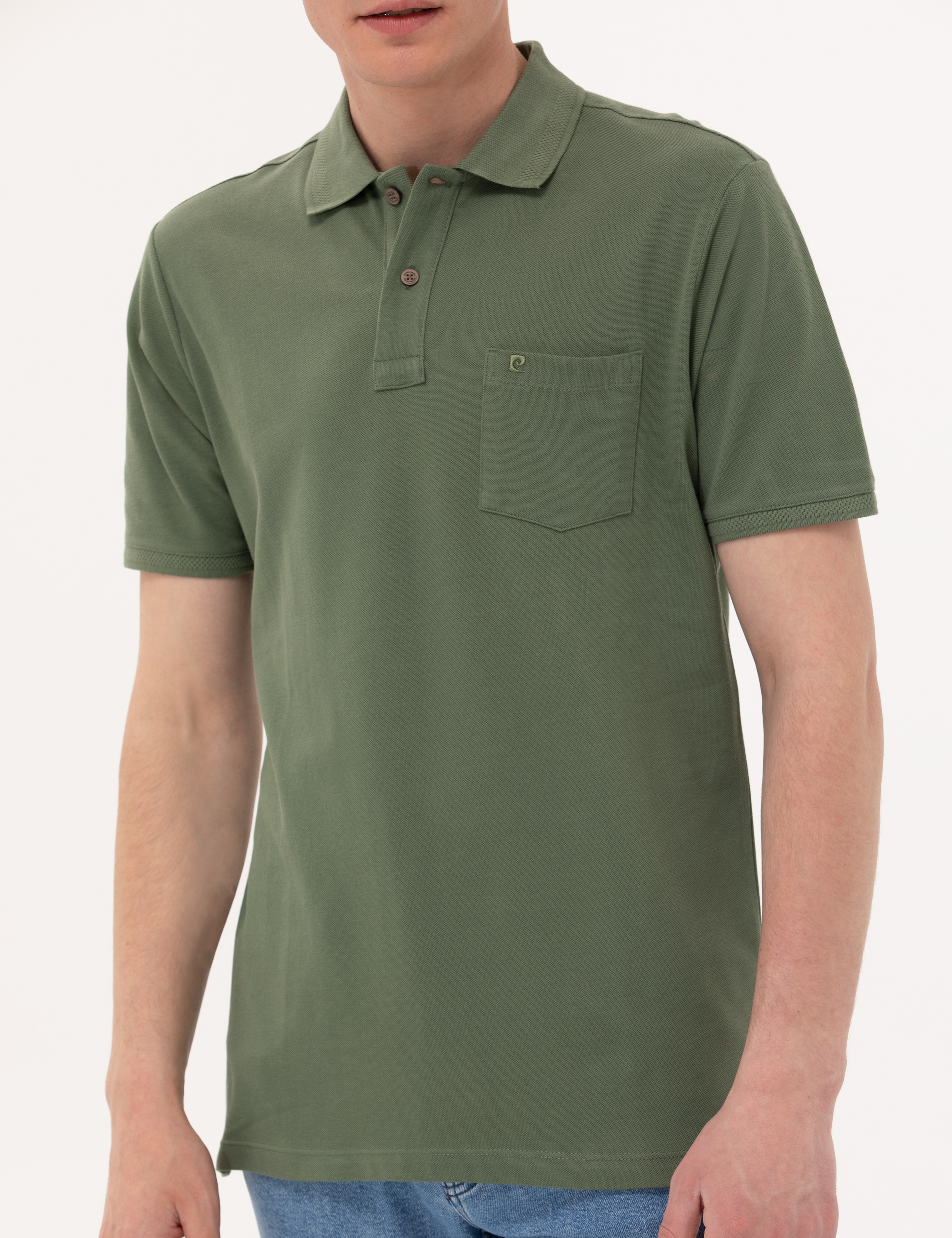 Haki Regular Fit Basic Tişört - Image 6