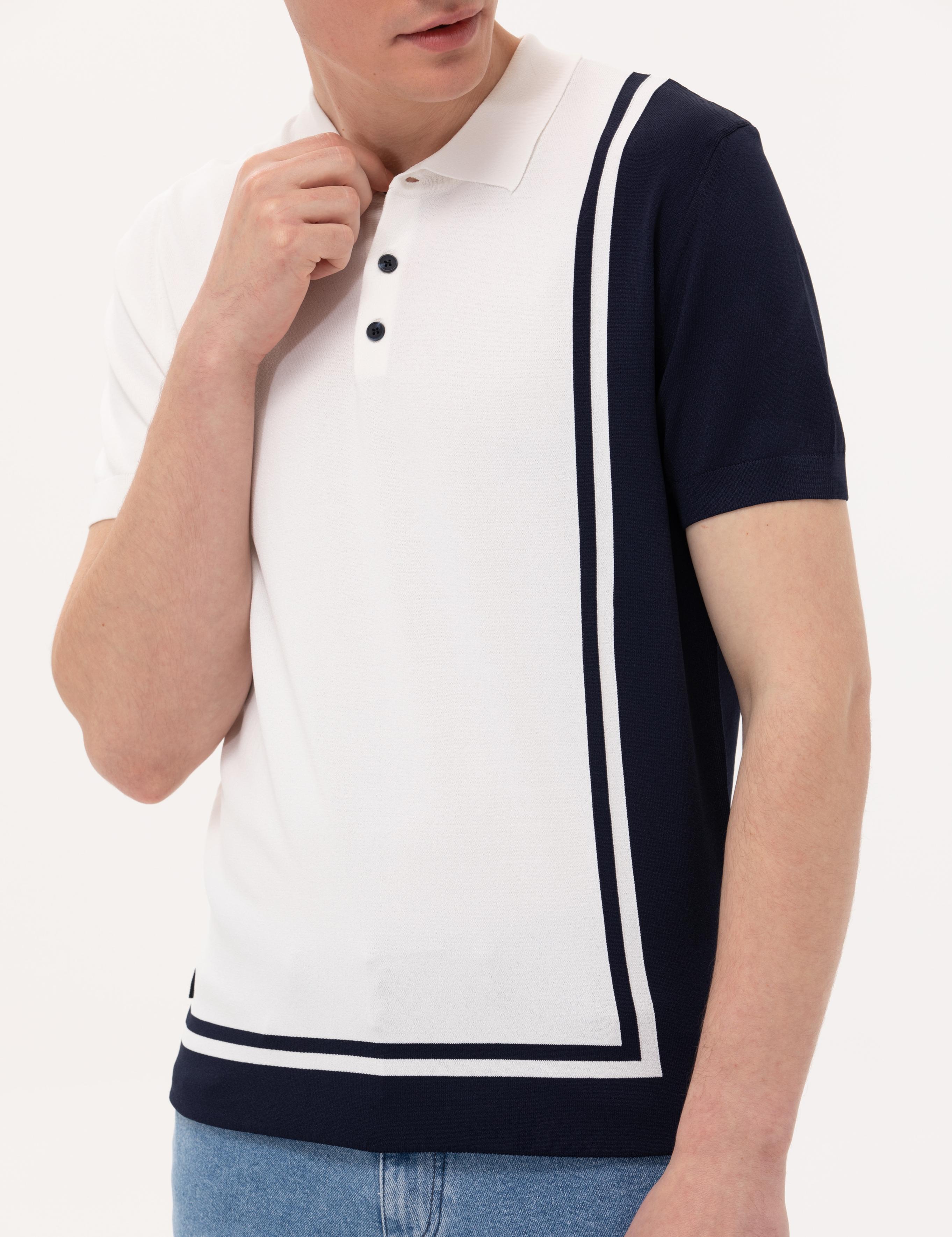 Ekru Slim Fit Polo Yaka Triko Tişört