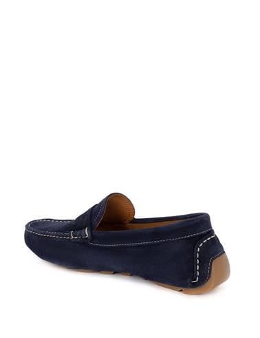 Lacivert %100 Deri Loafer Ayakkabı