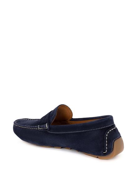 Lacivert %100 Deri Loafer Ayakkabı - 50267874036