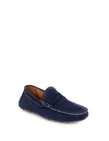 Lacivert %100 Deri Loafer Ayakkabı