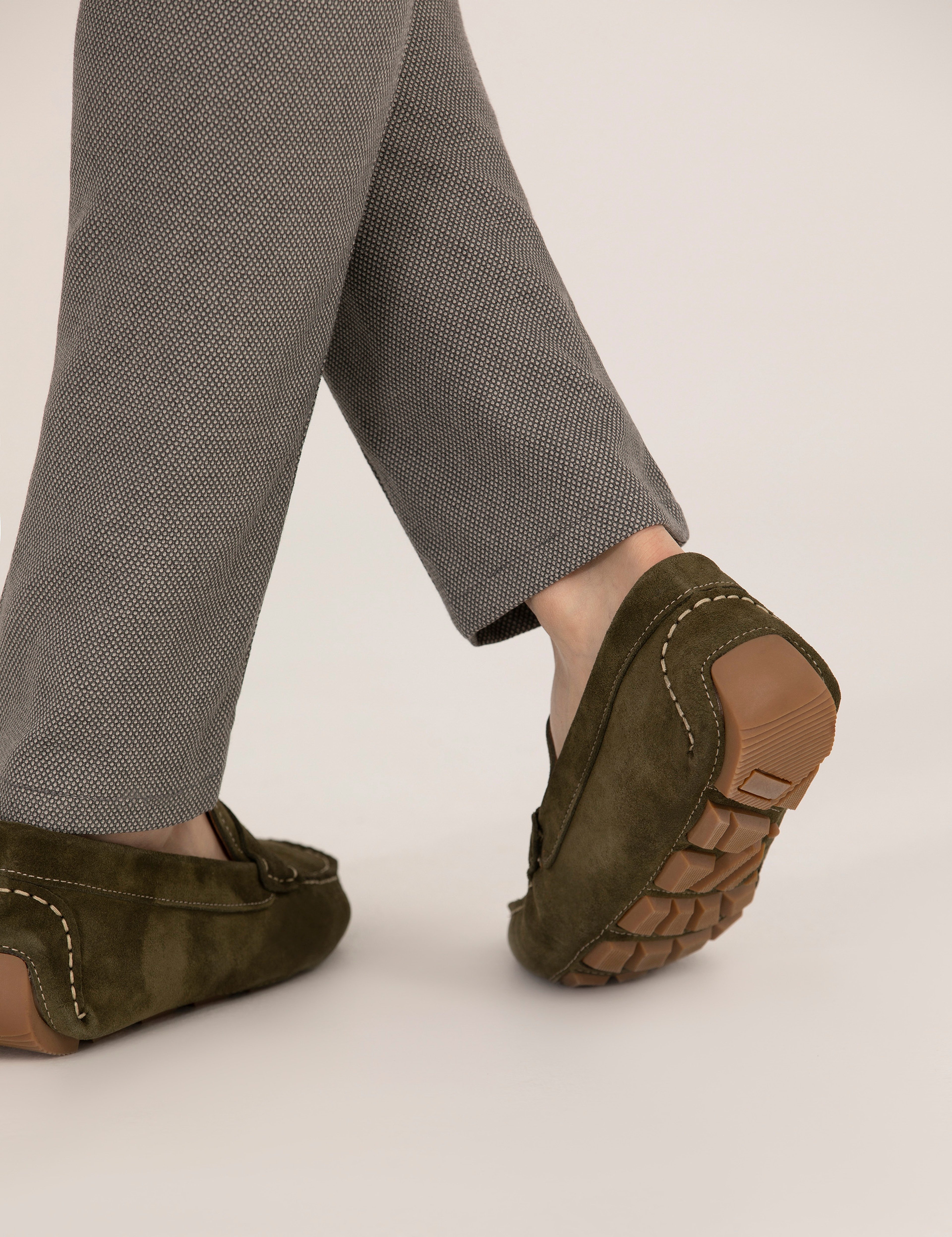 Haki %100 Deri Loafer Ayakkabı - Image 2