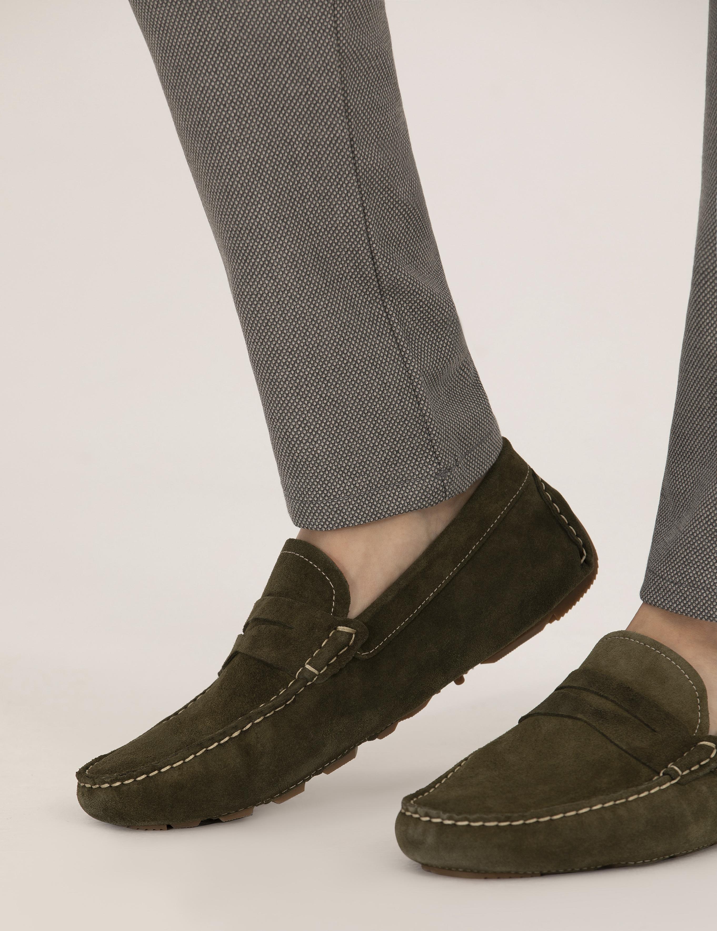 Haki %100 Deri Loafer Ayakkabı