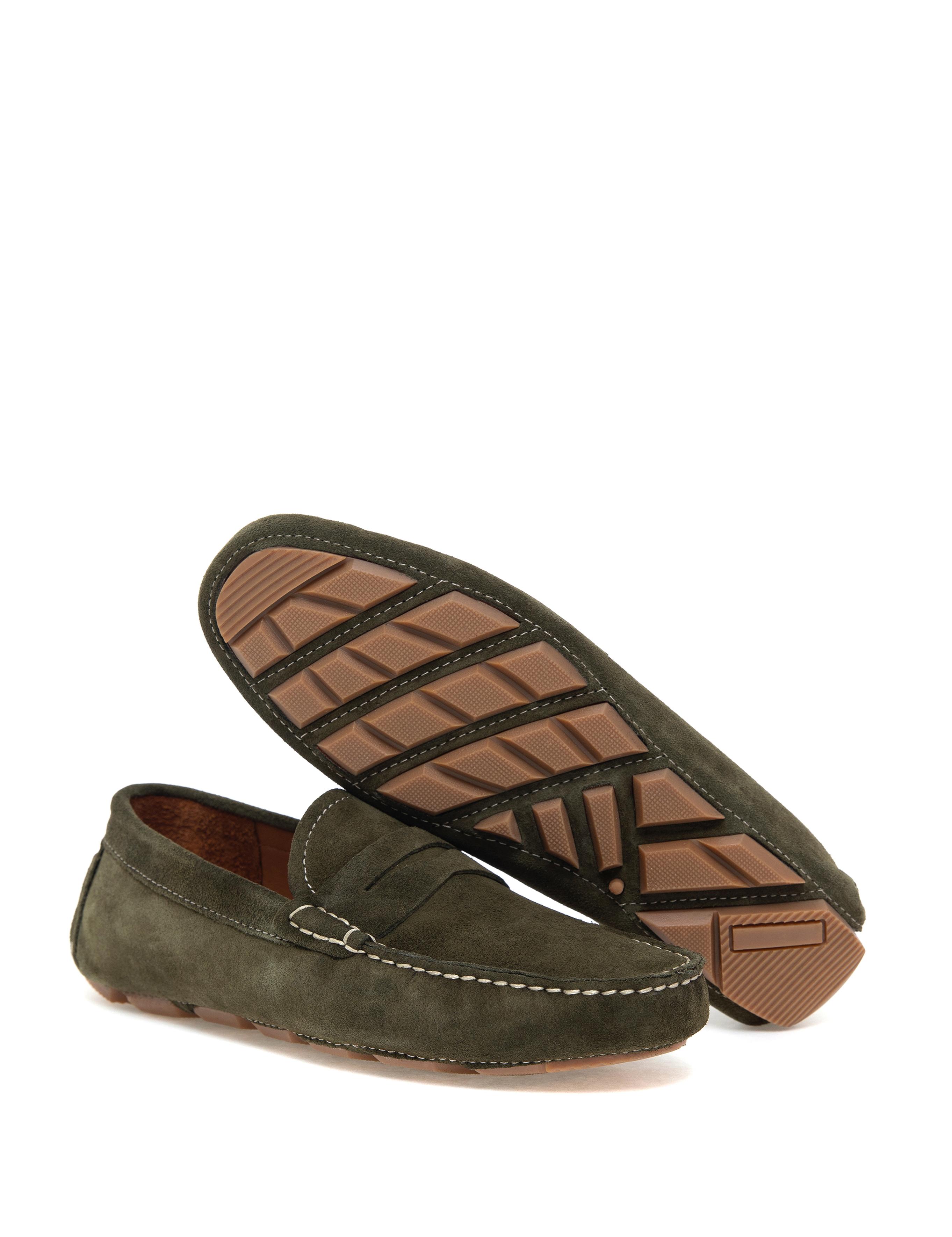 Haki %100 Deri Loafer Ayakkabı