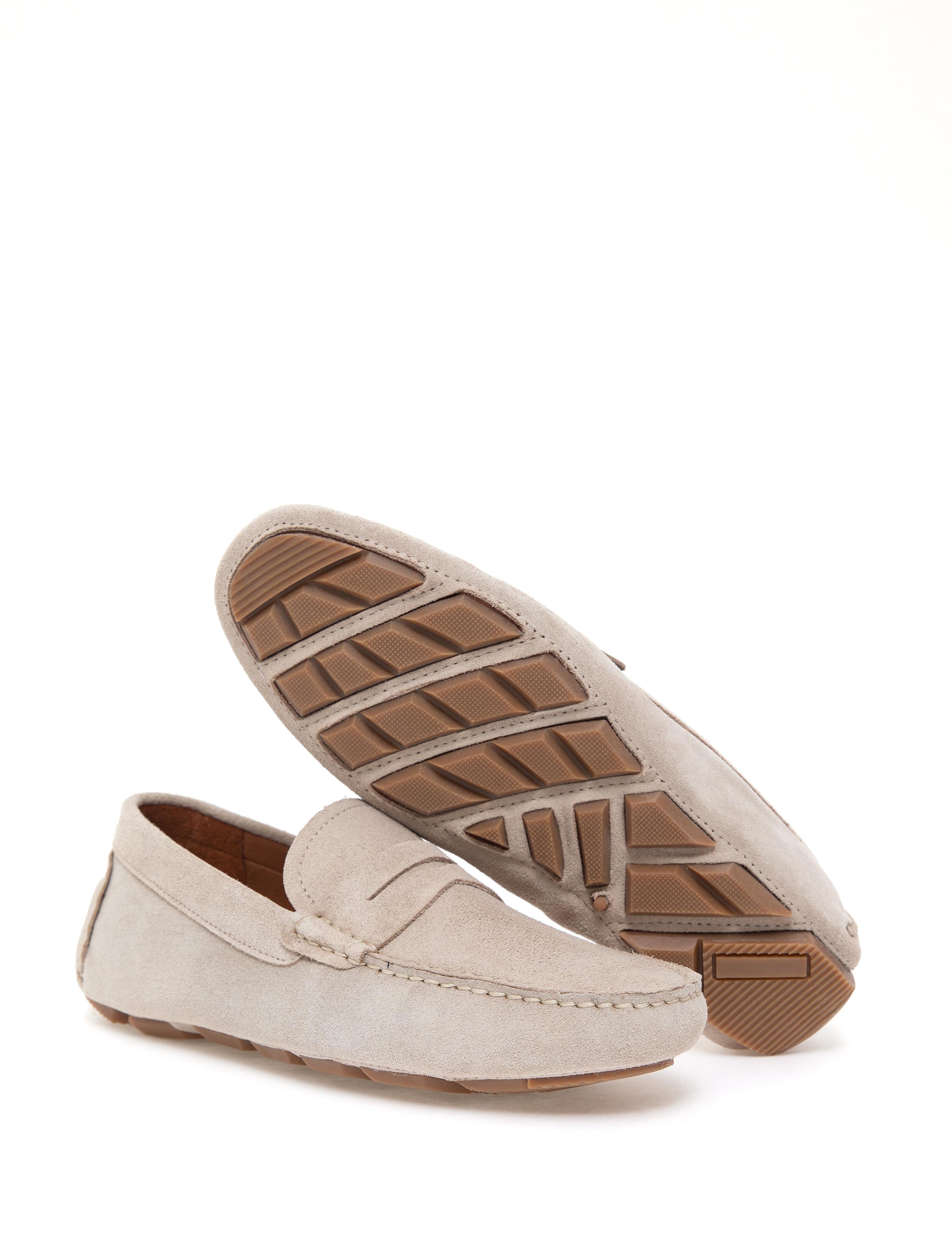 Bej %100 Deri Loafer Ayakkabı